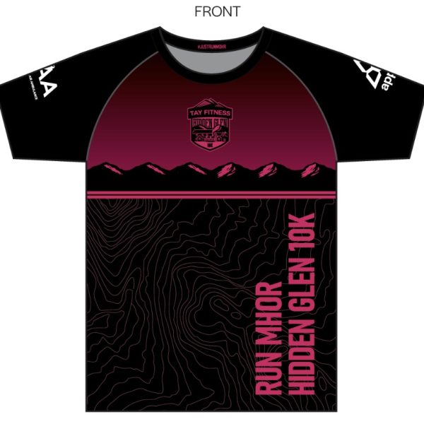 Hidden Glen 10K T-Shirt - Pink & Black