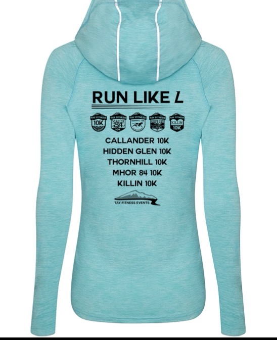 Run Like L Hoodie - Turquoise - Image 2